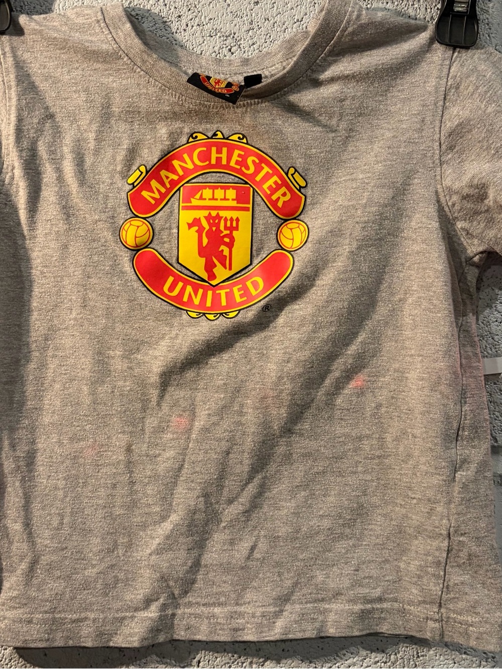 Manchester United Kids' Gray Short Sleeve Tee